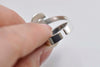 10 pcs Shiny Silver Double Twisted Ring Blank Shank Base with Size 10mm/12mm Bezel