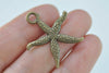 20 pcs Antique Bronze Ocean Starfish Sea Star Charms 26x28mm