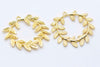 10 pcs of Antique Bronze/Silver/Gold Olive Leaf Wreath Charms Pendants 38x38mm