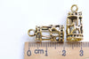 10 pcs of Antique Gold Merry Go Round Carousel Horse Pendant Charms 10x18mm A5565