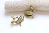 Antique Gold Bird Nest Mother Bird Feeding Her Baby Charms Pendant Set of 10  A3079