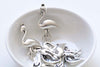 10 pcs Antique Silver Flamingo Bird Charms 25x46mm