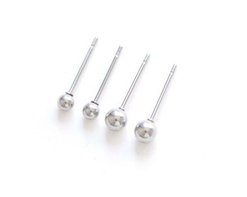 10 pcs Stainless Steel Ball Post Ear Stud Earring Post Findings 3mm/4mm/5mm/6mm/7mm/8mm