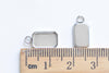 10 pcs Stainless Steel Blank Pendant Tray Tiny Square Rectangle Oval Shapes