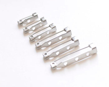 10 pcs Stainless Steel Brooch Back Bar Pins 14mm/17mm/19mm/25mm/32mm