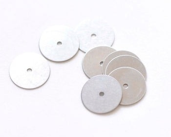 20 pcs Stainless Steel Round Blank Disc Spacer Beads 8mm/10mm