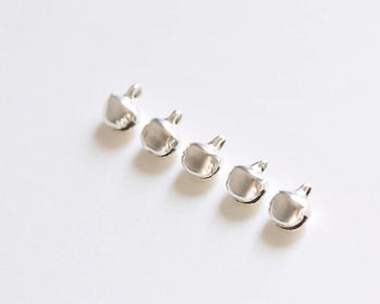 Shiny Silver Round Bells 6mm/8mm/10mm/12mm/14mm Set of 100