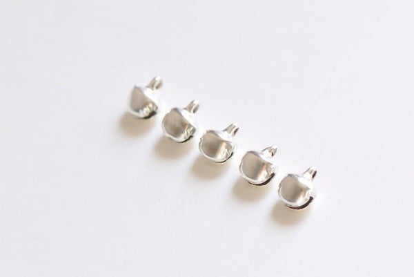 Shiny Silver Round Bells 6mm/8mm/10mm/12mm/14mm Set of 100