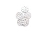20 pcs Stainless Steel Textured Disc Charms 8mm