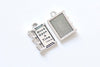 20 pcs Antique Silver Story Book Charms 12x18mm