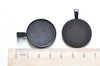 Black E-coating Metal Round Base Settings Pendant Tray Match 25mm Cabochon Set of 10