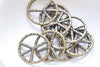 10 pcs of Antique Bronze Textured Peace Symbol Charms 25mm A7539