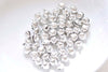 Shiny Silver Round Bells 6mm/8mm/10mm/12mm/14mm Set of 100