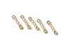 100 pcs Raw Brass Twisted Rod Connecting Bar Link Jewelry Connector 8mm