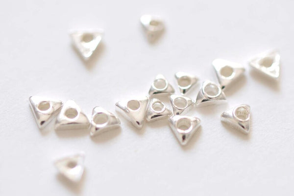 925 Polished Sterling Silver Triangle Geometric Spacer Beads Size 2mm/2.5mm/2.8mm