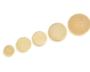 Raw Brass THICK Flat Round Blank Disc Engravable No Hole Tags 6mm/7mm/8mm/10mm/12mm/25mm