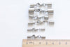 6 pcs 304 Stainless Steel Bail Connectors with Lobster Clasps 1.5mm/2mm/2.5mm/3mm