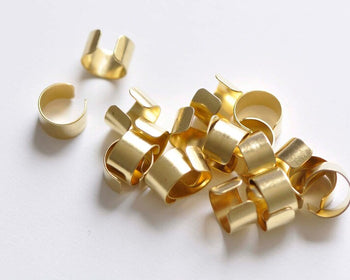 Raw Brass Ear Cuff With/Without Hole Nonpierced Earring Dangle Findings 10mm Set of 20