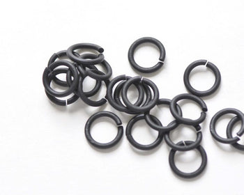 20 pcs Matte Black Jump Rings Size 10mm 17gauge A7513