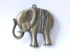 2 pcs of Antique Bronze Elephant Pendants 65x68mm