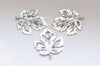 Antique Silver Maple Leaf Charms Pendants Set of 5