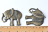 2 pcs of Antique Bronze Elephant Pendants 65x68mm