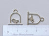 Flat Bird Ring Connector Antique Silver Cage Charms 15x17mm Set of 20 pcs A803