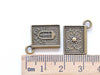 10 pcs Antique Bronze/Silver Classic Book 3D Charms 13.5x15mm
