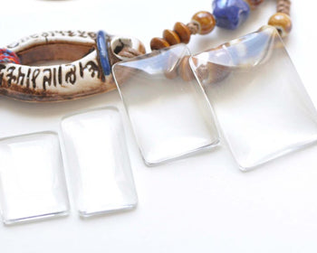 Crystal Glass Flat Back Rectangle Cabochon Cabochons
