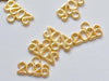 50 pcs New Year 2026 Charms Shiny Gold/Antique Silver/Antique Bronze