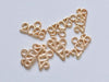 50 pcs New Year 2026 Charms Shiny Gold/Antique Silver/Antique Bronze