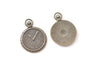 10 pcs of Antique Bronze Round Clock Charms 21x29mm
