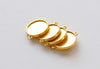 Shiny Gold Pendant Tray Connector Double Sided Match 20mm/25mm Cabochon Set of 10