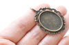 10 pcs of Antique Bronze Oval Cameo Cabochon Base Settings Match 18x25mm Cabochon