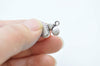 Antique Silver Perfume Bottle Charms Beauty Pendants Set of 10