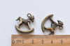 20 pcs Antique Bronze Toy Rocking Horse Charms 20x23mm