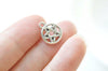 Antique Silver/Gold Wicca Pentagram Charms Circle Pendants 12mm Set of 50