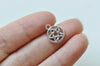 Antique Silver/Gold Wicca Pentagram Charms Circle Pendants 12mm Set of 50