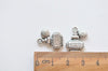 Antique Silver Perfume Bottle Charms Beauty Pendants Set of 10