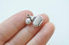 Antique Silver Perfume Bottle Charms Beauty Pendants Set of 10