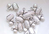 Antique Silver Perfume Bottle Charms Beauty Pendants Set of 10