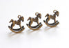 20 pcs Antique Bronze Toy Rocking Horse Charms 20x23mm