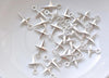 Antique Silver/Shiny Gold Four Pointed Star Tiny Charms 9x14mm Set of 50
