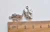 20 pcs of Antique Silver Lovely Leaf Connectors Charms 12x19mm