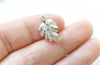 20 pcs of Antique Silver Lovely Leaf Connectors Charms 12x19mm