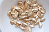 50 pcs Gold Tone Leaf Charms 7x11mm