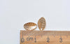 50 pcs Gold Tone Leaf Charms 7x11mm