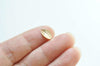 50 pcs Gold Tone Leaf Charms 7x11mm