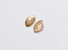 50 pcs Gold Tone Leaf Charms 7x11mm