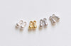 2 pcs 925 Sterling Silver Teardrop Charms Pendants Silver/Platinum/Gold
